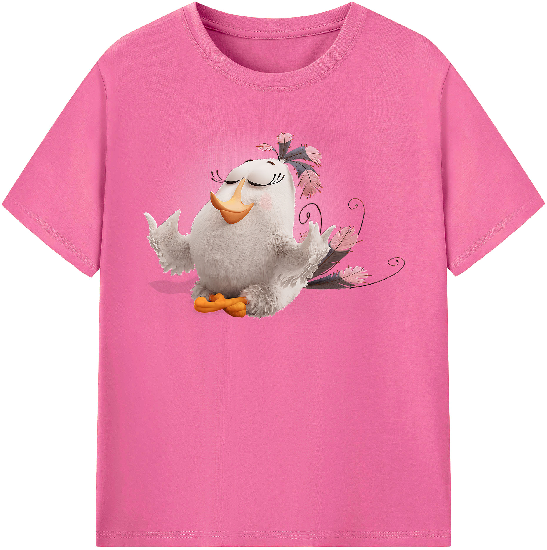 （画像用） Angry Birds アングリーバード レディースカジュアルプリントTシャツ（綿100％）
